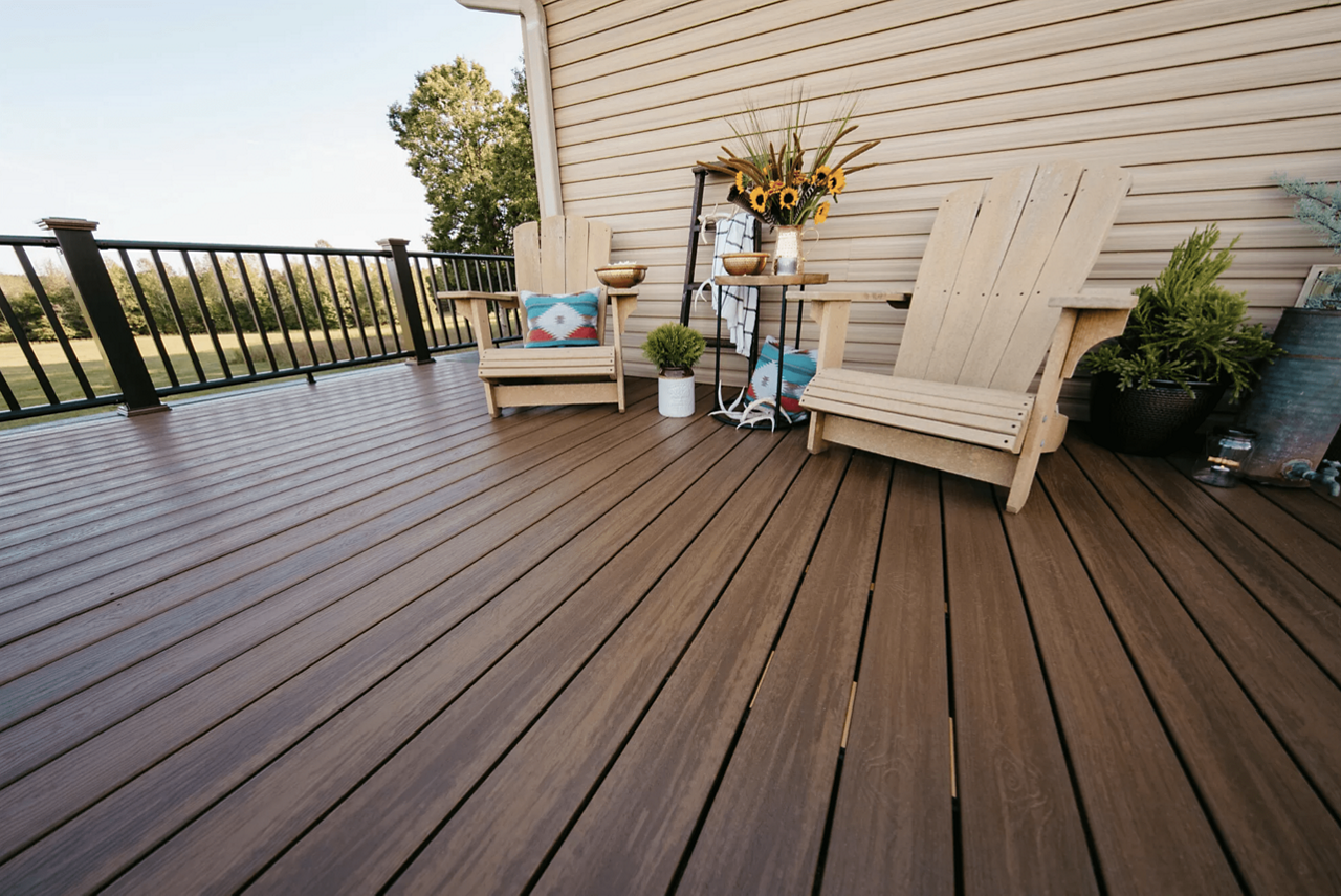 random composite decking
